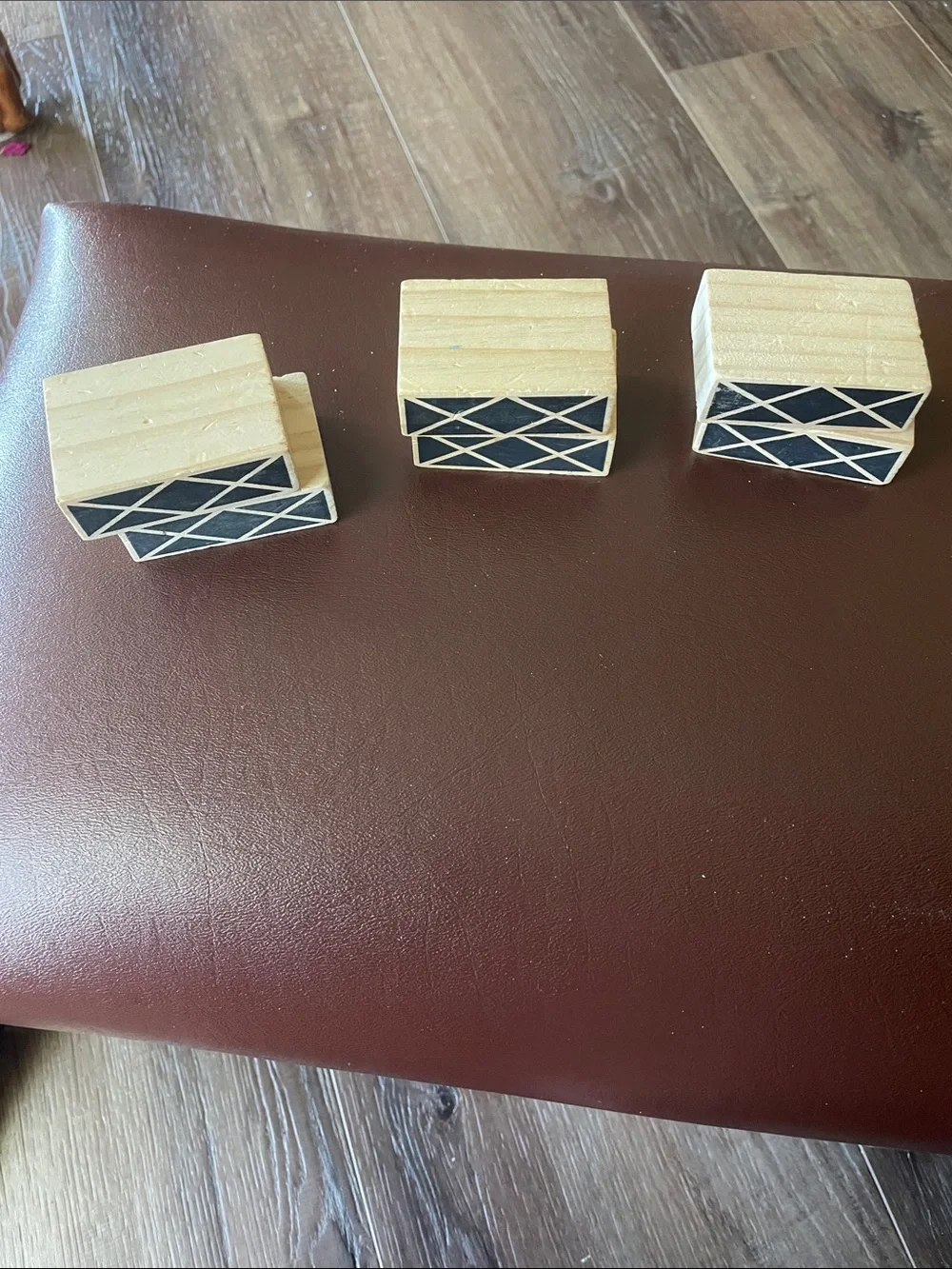Wood RISERS THOMAS & FRIENDS BRIO Compatible WOODEN TRAIN TRACK SUPPORT LOT OF 6